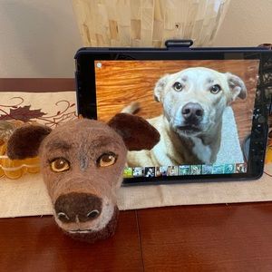 Hand crafted custom order needle felted dog handmade artisan one of a kind pet